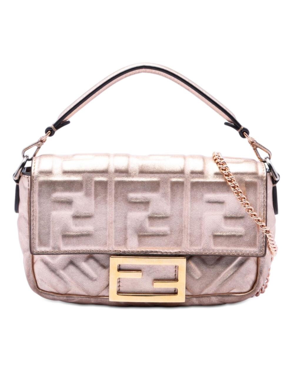 Fendi Mini Zucca Embossed Metallic #374112F13B
